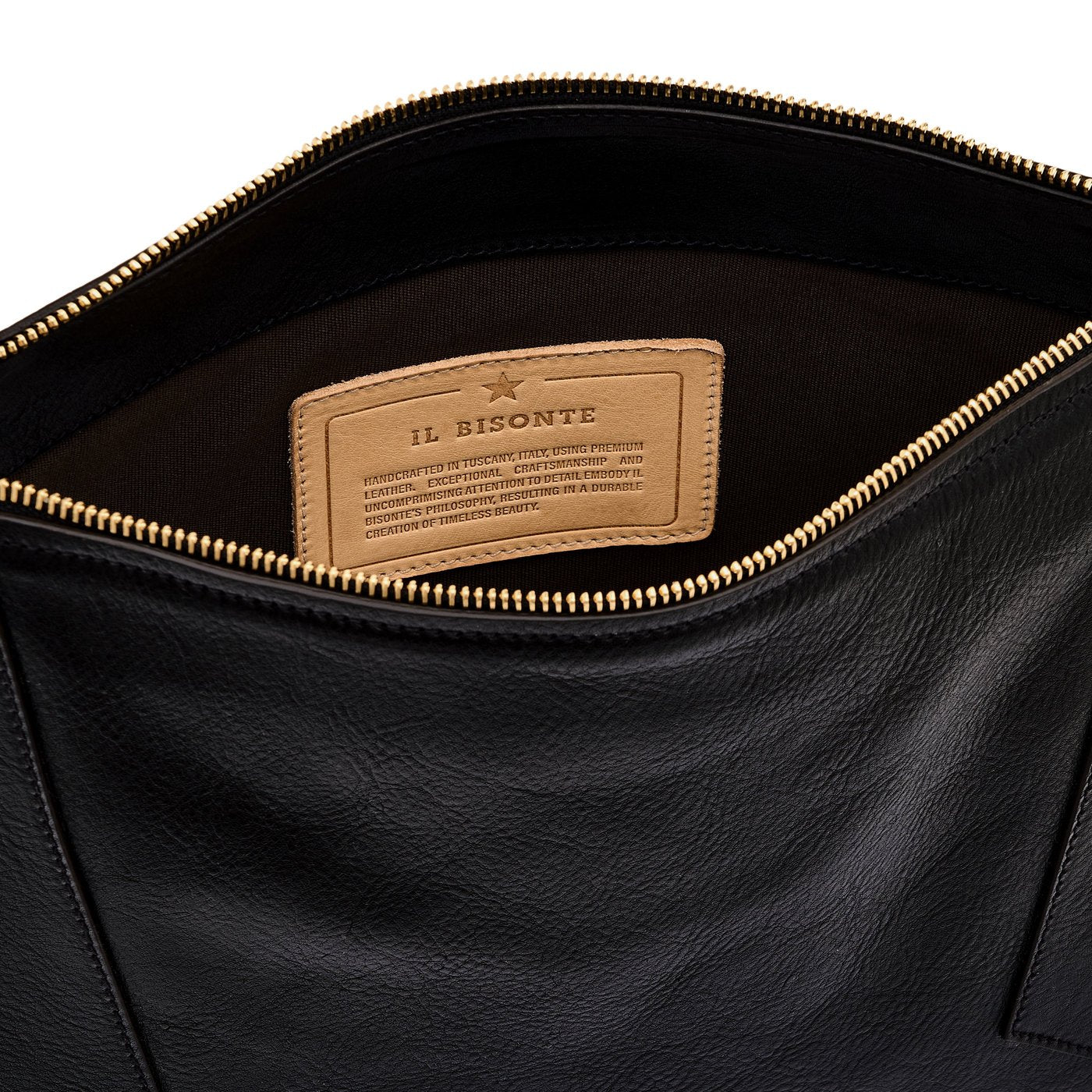 Il Bisonte Storia Schultertasche Schwarz Vollleder