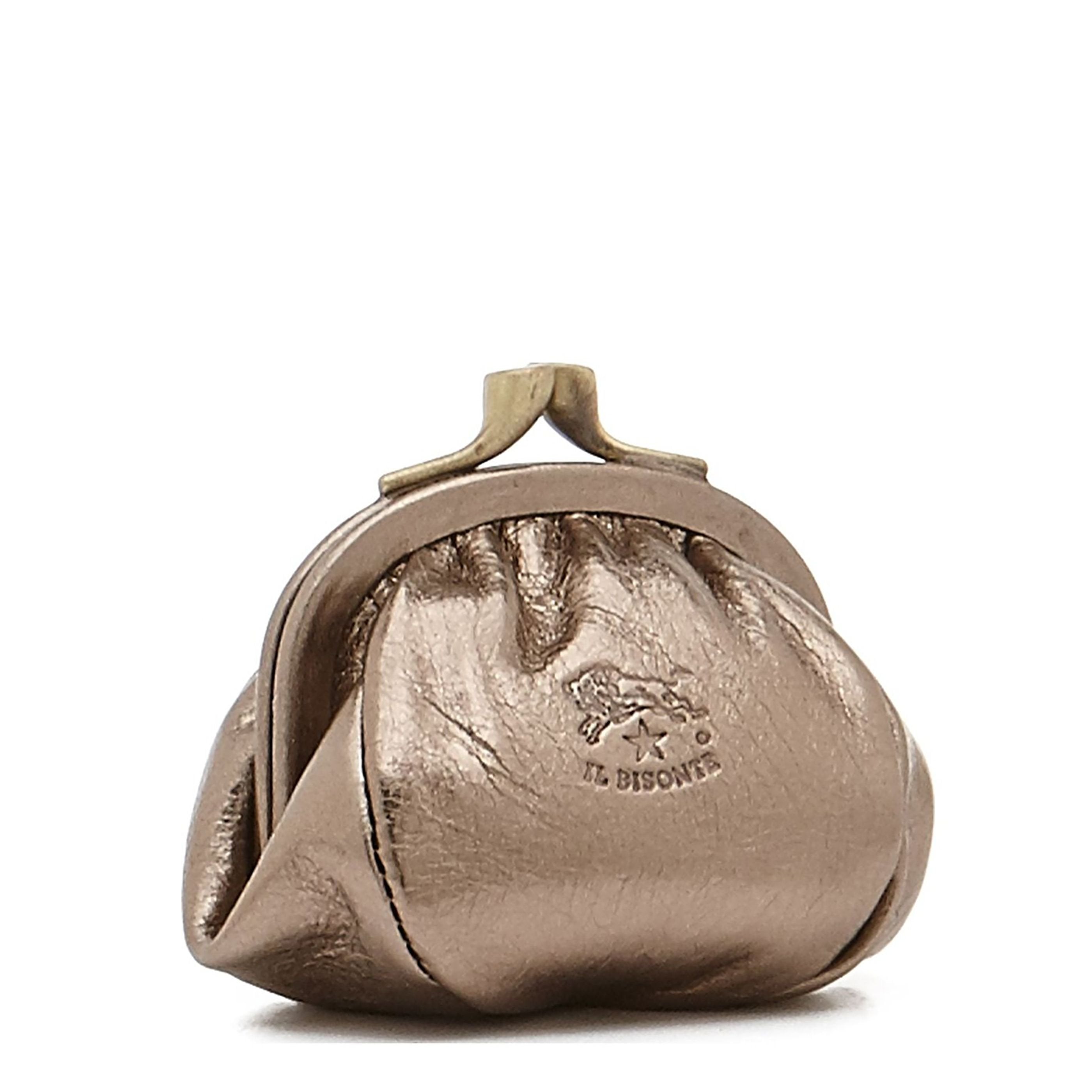 Il Bisonte Münzbörse Vollleder Bronze metallic