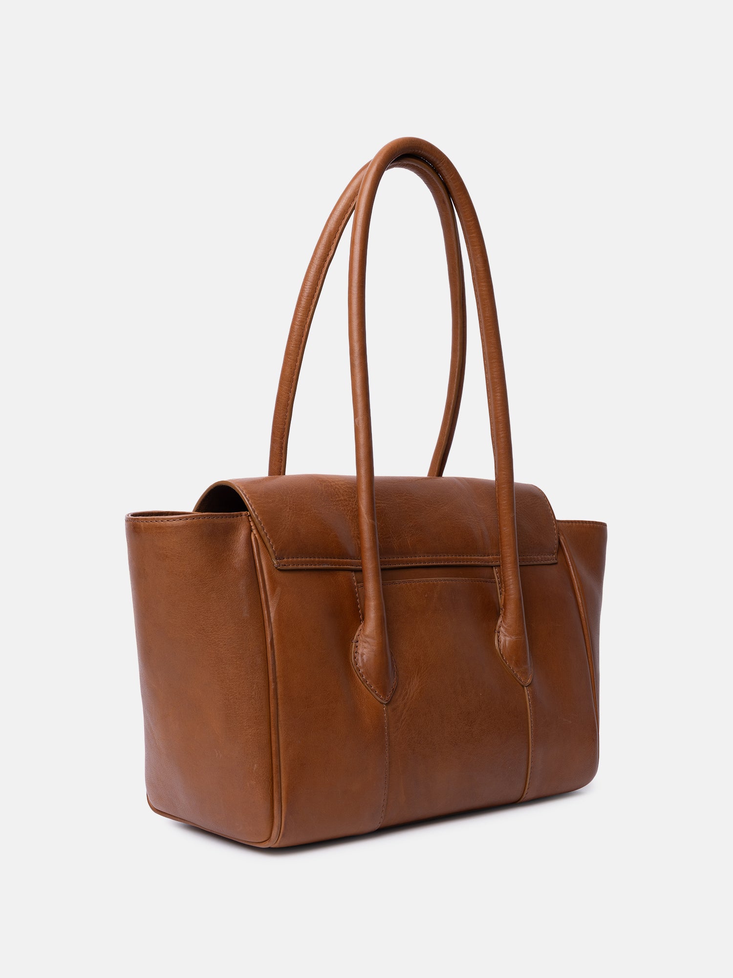 RE:DESIGNED Sisu Big Handtasche Tan Vollleder