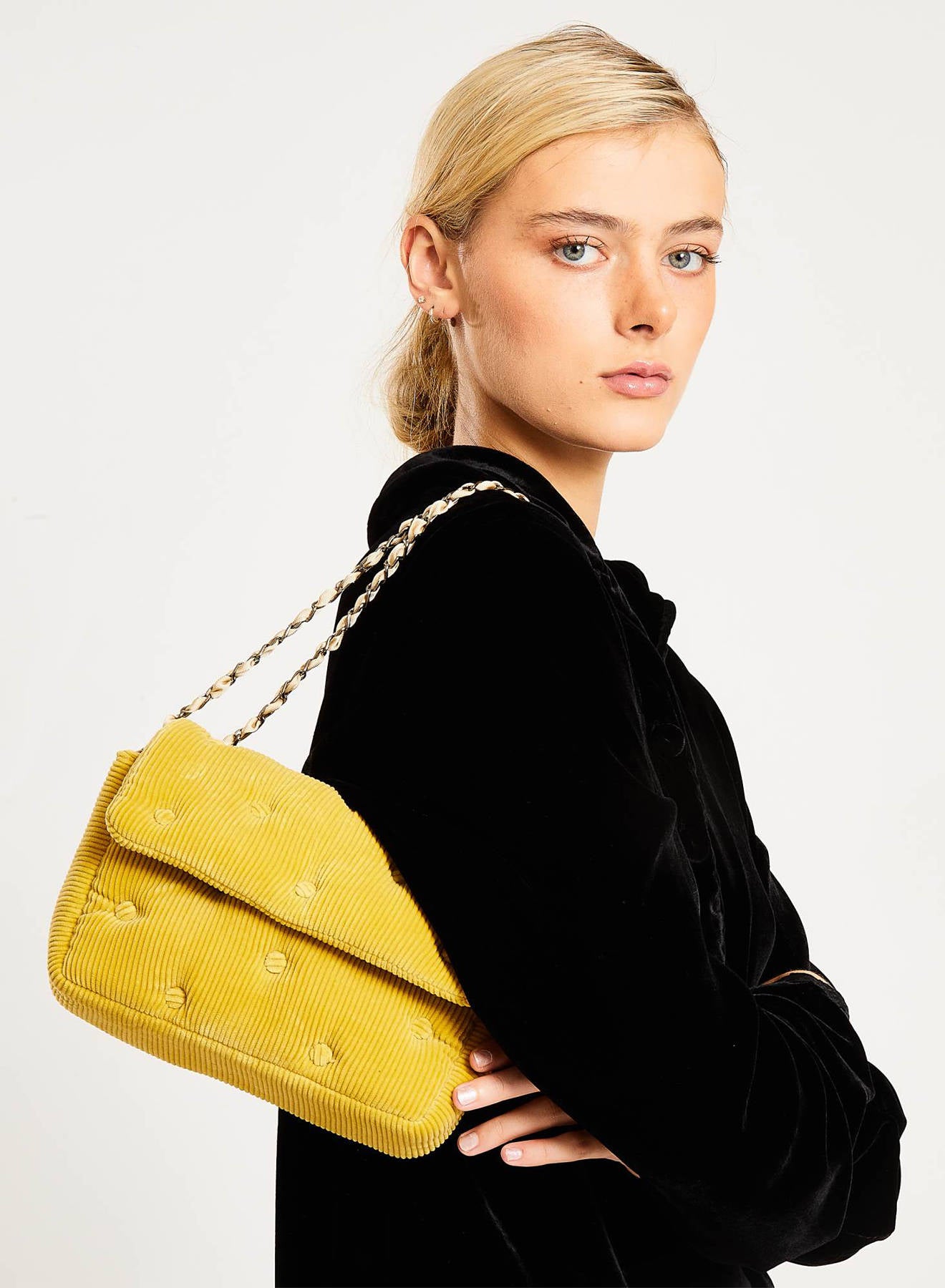 Maria la Rosa Padded Mini Bag SH224 Umhängetasche Weiß gesteppt