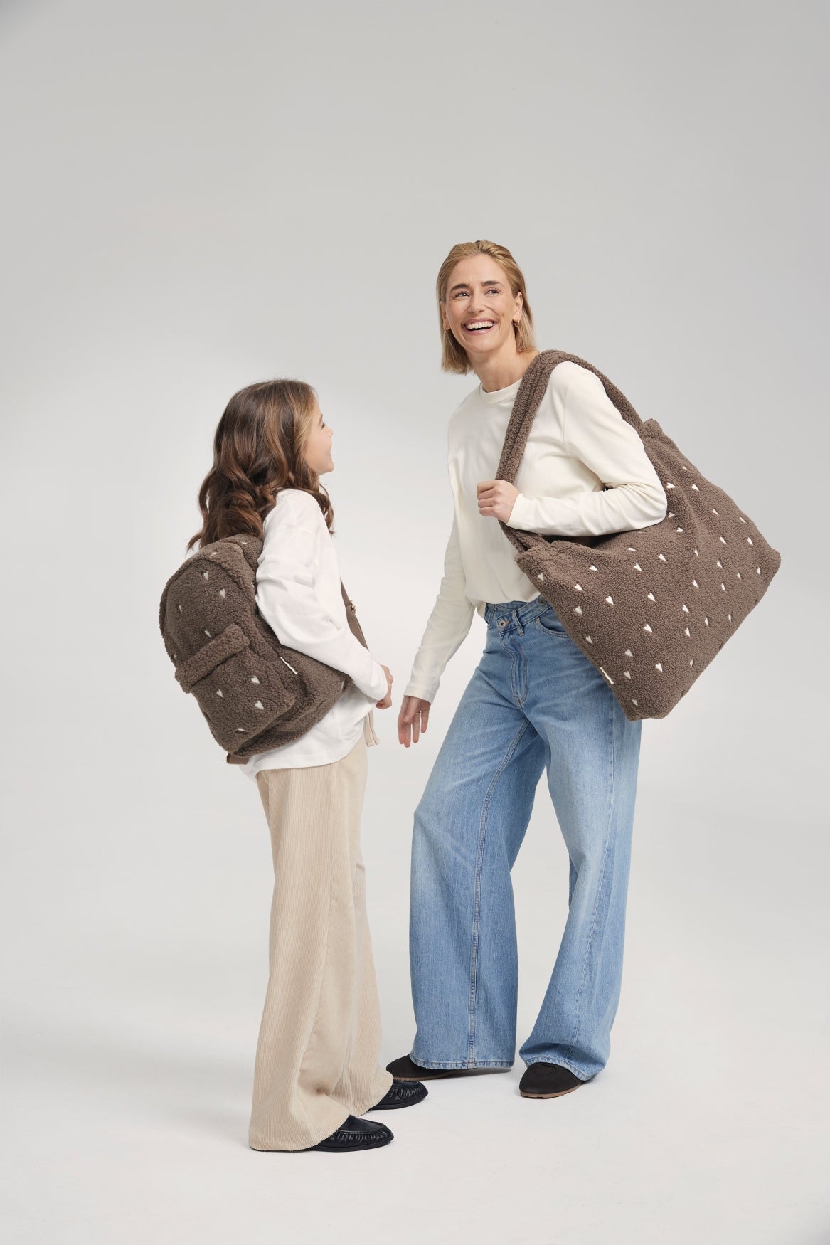 Studio Noos Teddy Mom Bag Wickeltasche Brown Hearts