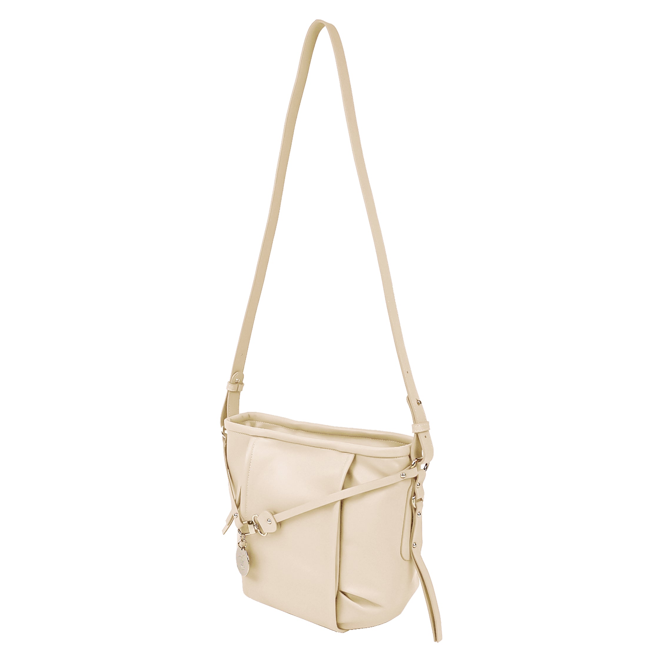 Lamarthe Cult Umhängetasche Beige Rindsleder