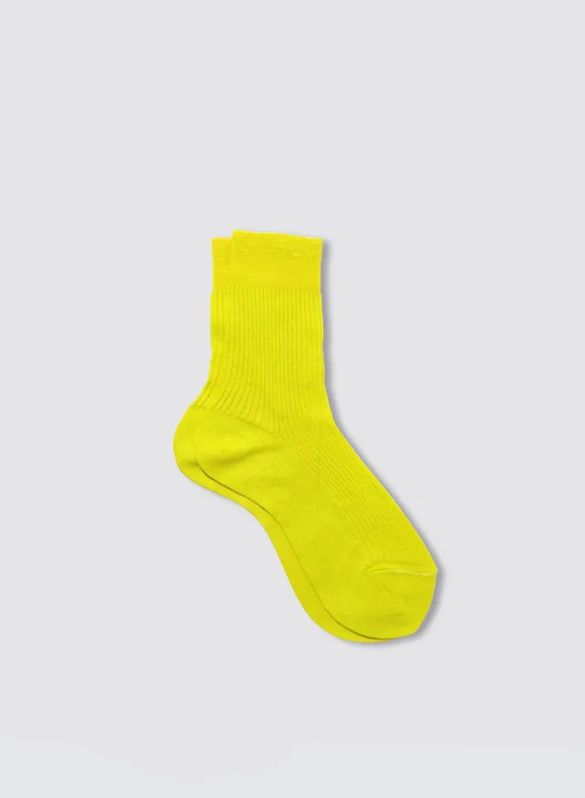 Maria la Rosa WQ012UN0214 Socken Limone Leinen