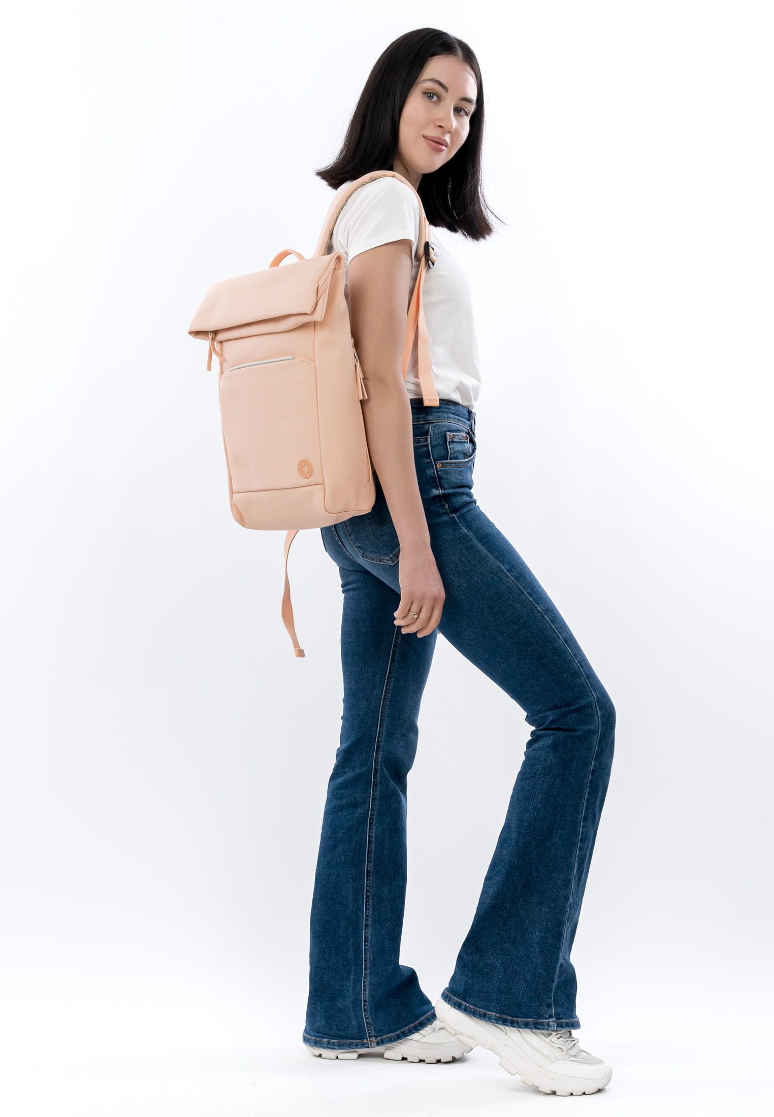 SURI FREY Besty City Backpack L Rucksack Apricot erweiterbar