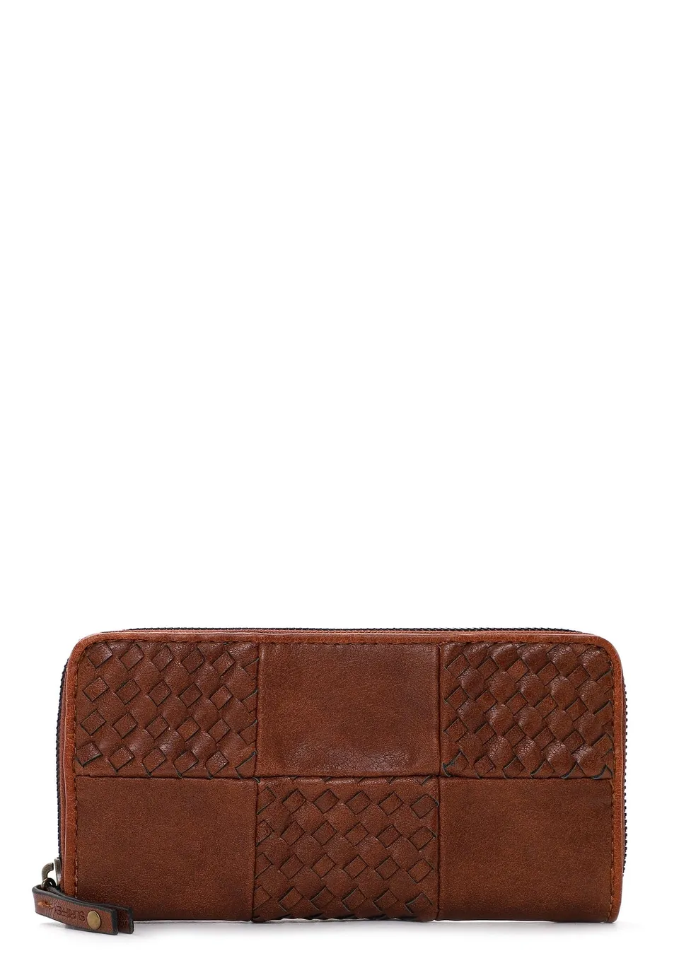 SURI FREY Bly Zip Around Geldbörse Cognac Patchwork