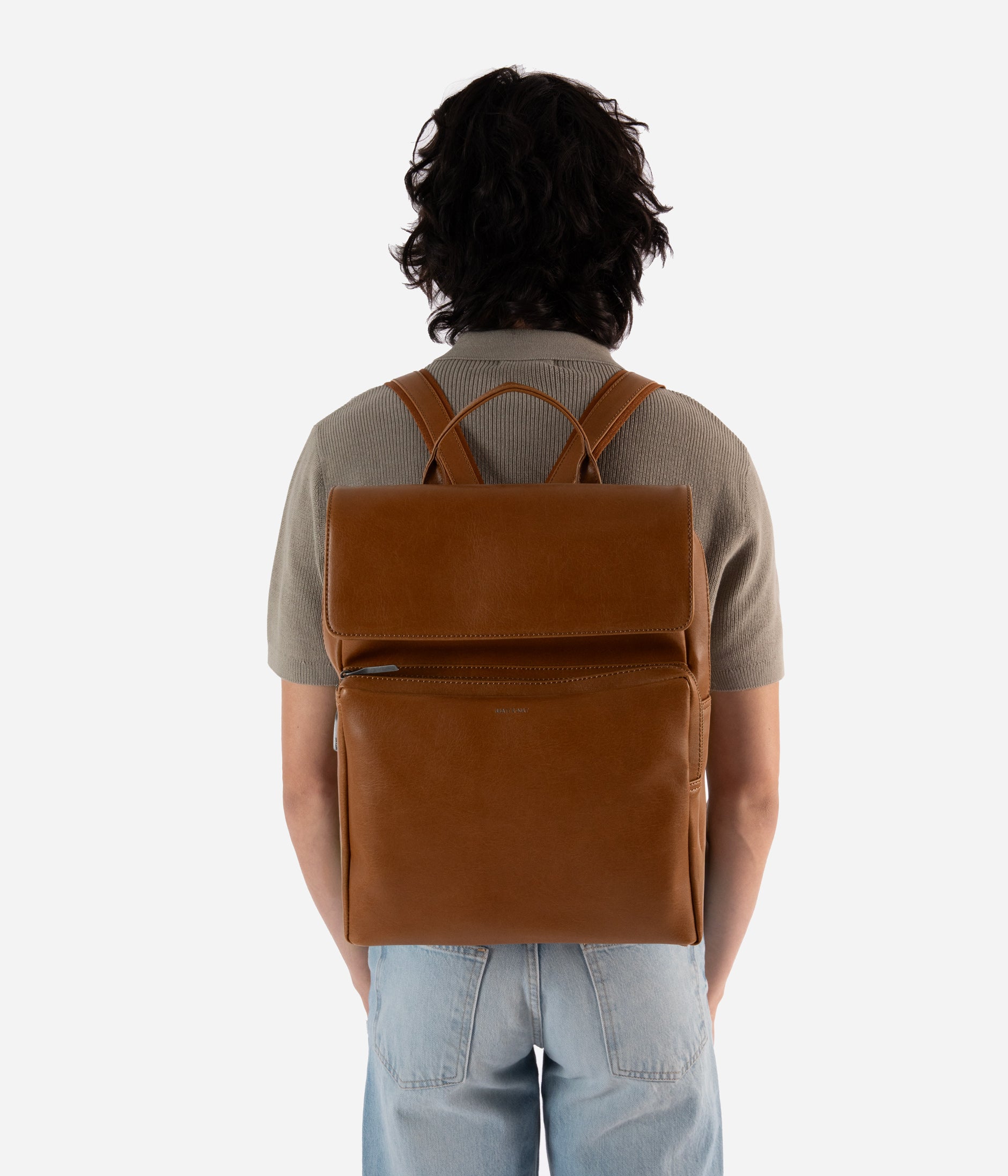 Matt & Nat PAXX Vintage Rucksack Schwarz vegan Laptopfach