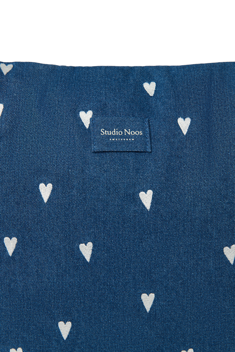 Studio Noos Denim Diaper Bag Wickeltasche Dark Blue Hearts Denim