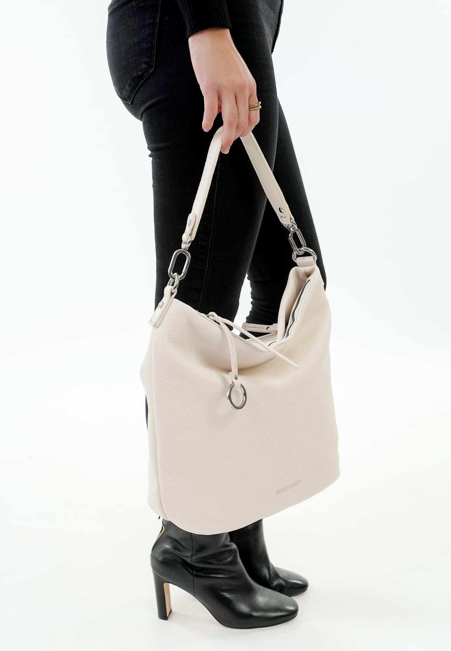 SURI FREY Debby 13603 Beutel Creme Leder-optik