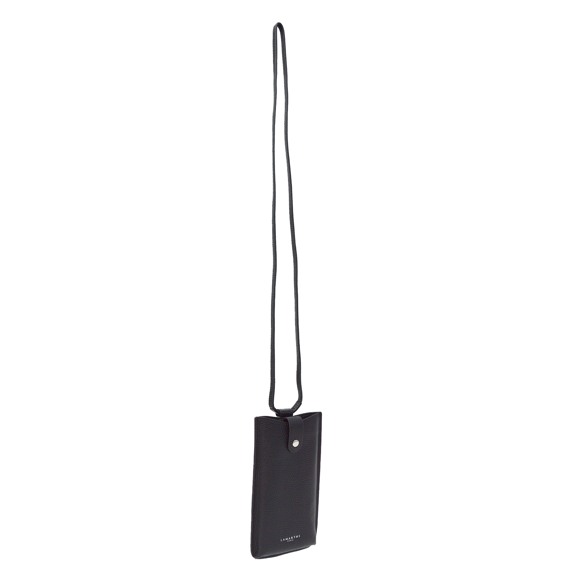 Lamarthe Ambre Handytasche Schwarz Rindsleder