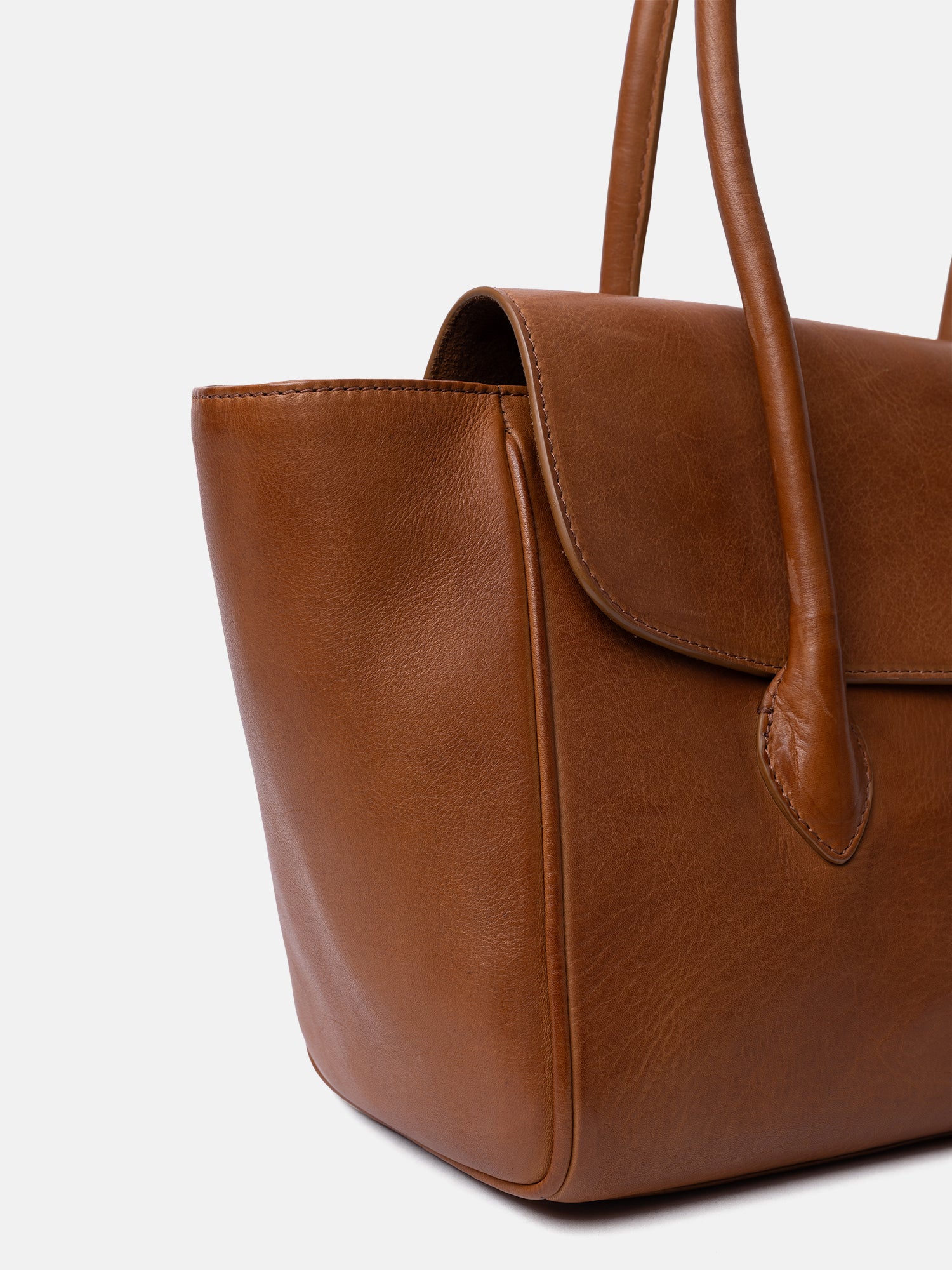 RE:DESIGNED Sisu Big Handtasche Tan Vollleder