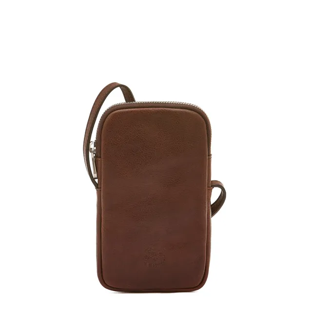 Il Bisonte Galileo Handytasche Rindsleder Caffè
