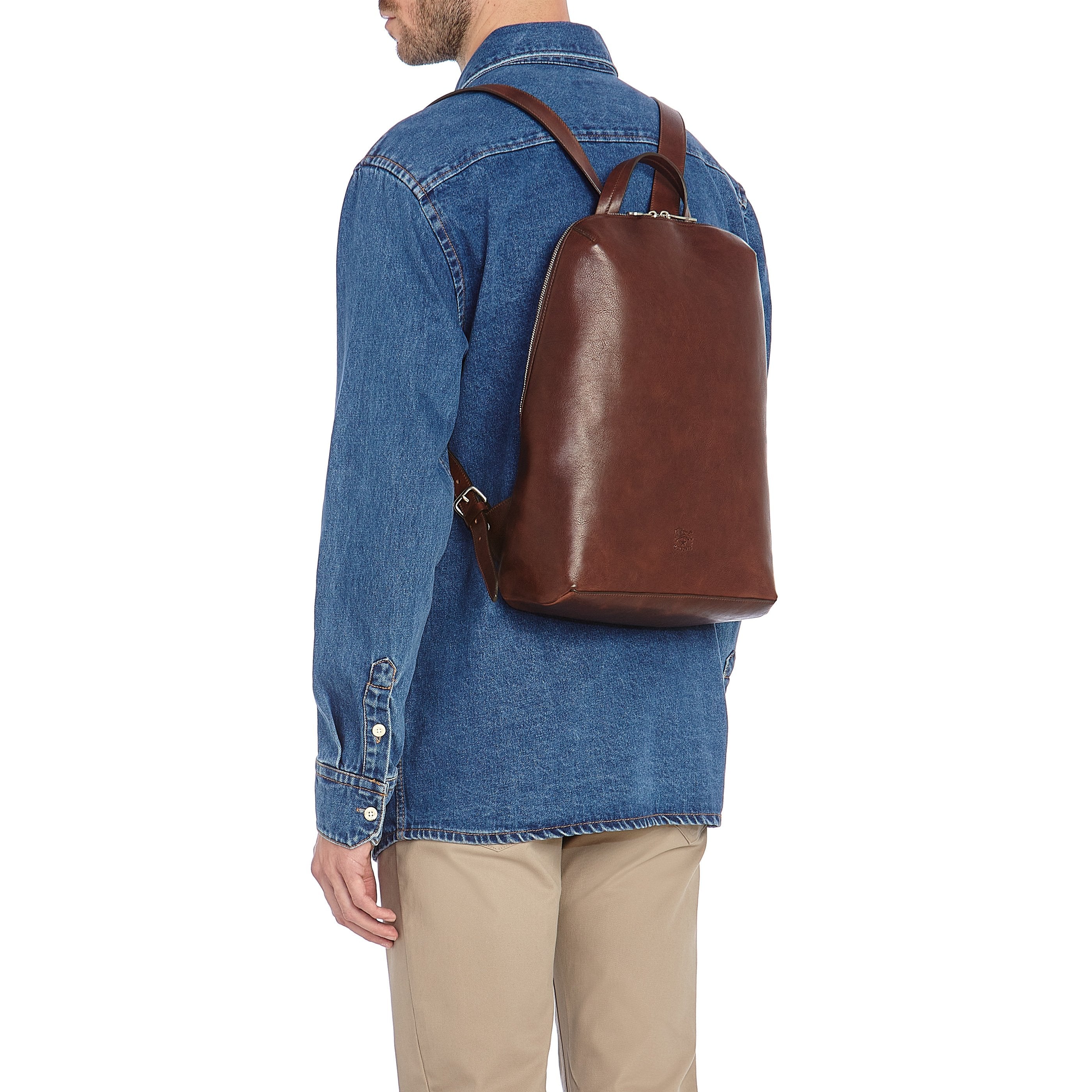 Il Bisonte Duccio Rucksack Kaffee Vollleder