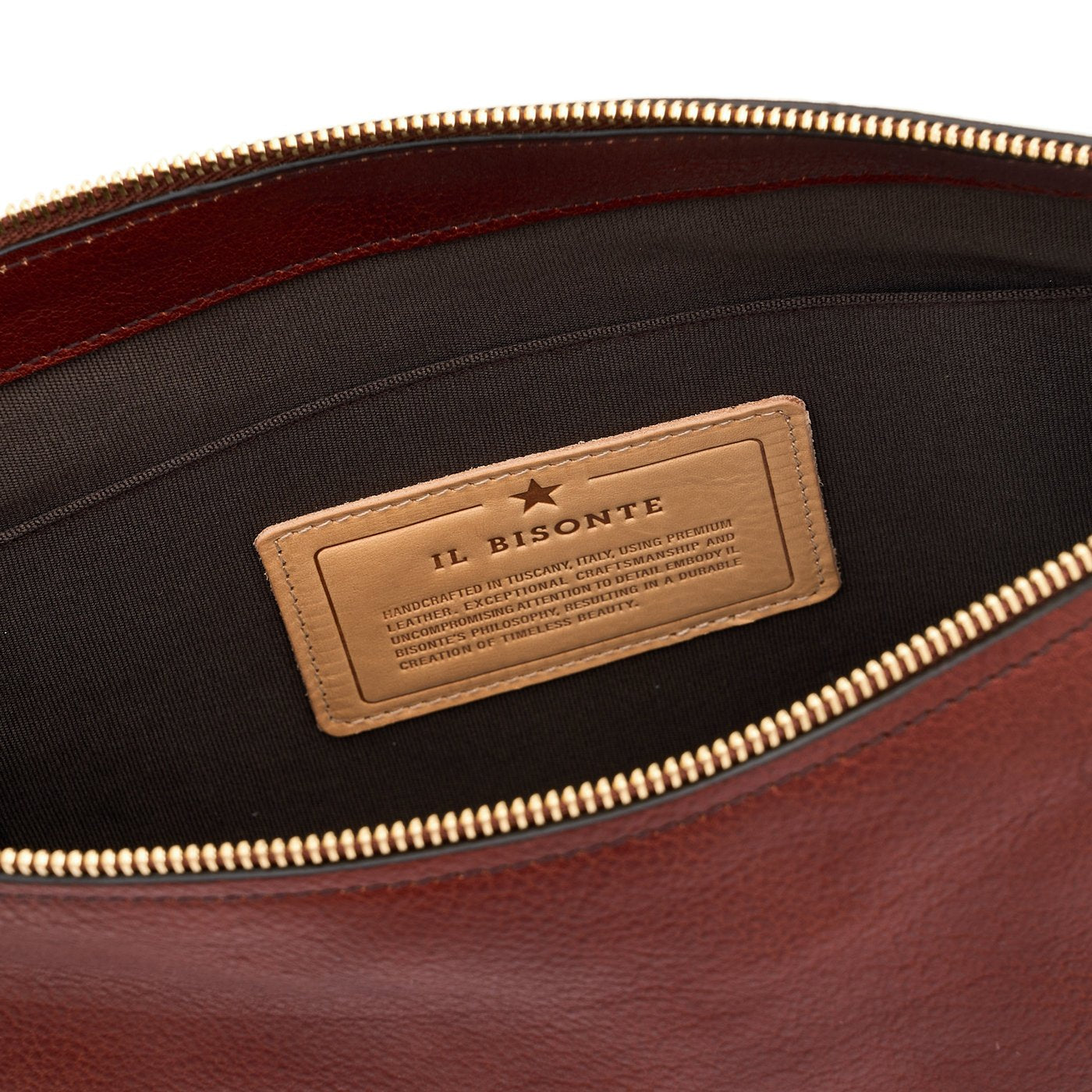 Il Bisonte Essenza Schultertasche Sepia Vollleder