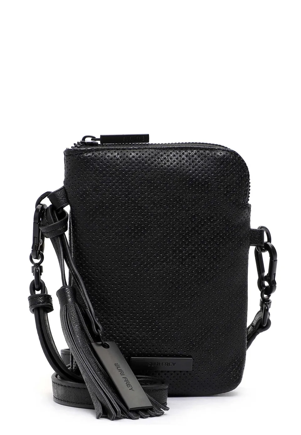 SURI FREY Celly Smartphonebag Handytasche Black perforiert