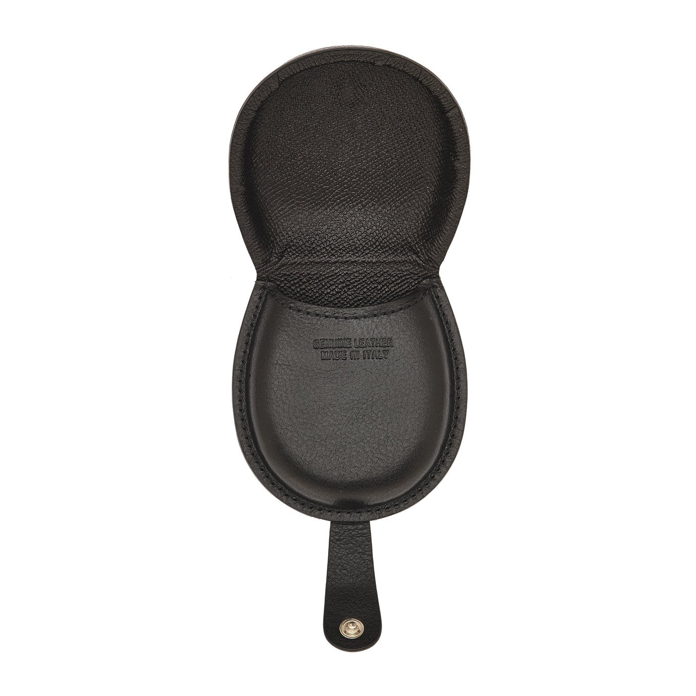Il Bisonte Münzbeutel Herren schwarz Vacchetta-Leder