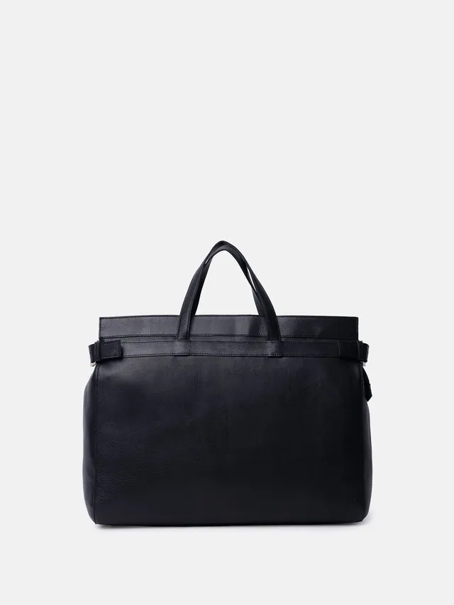 RE:DESIGNED Siri Big Handtasche Schwarz Vollleder