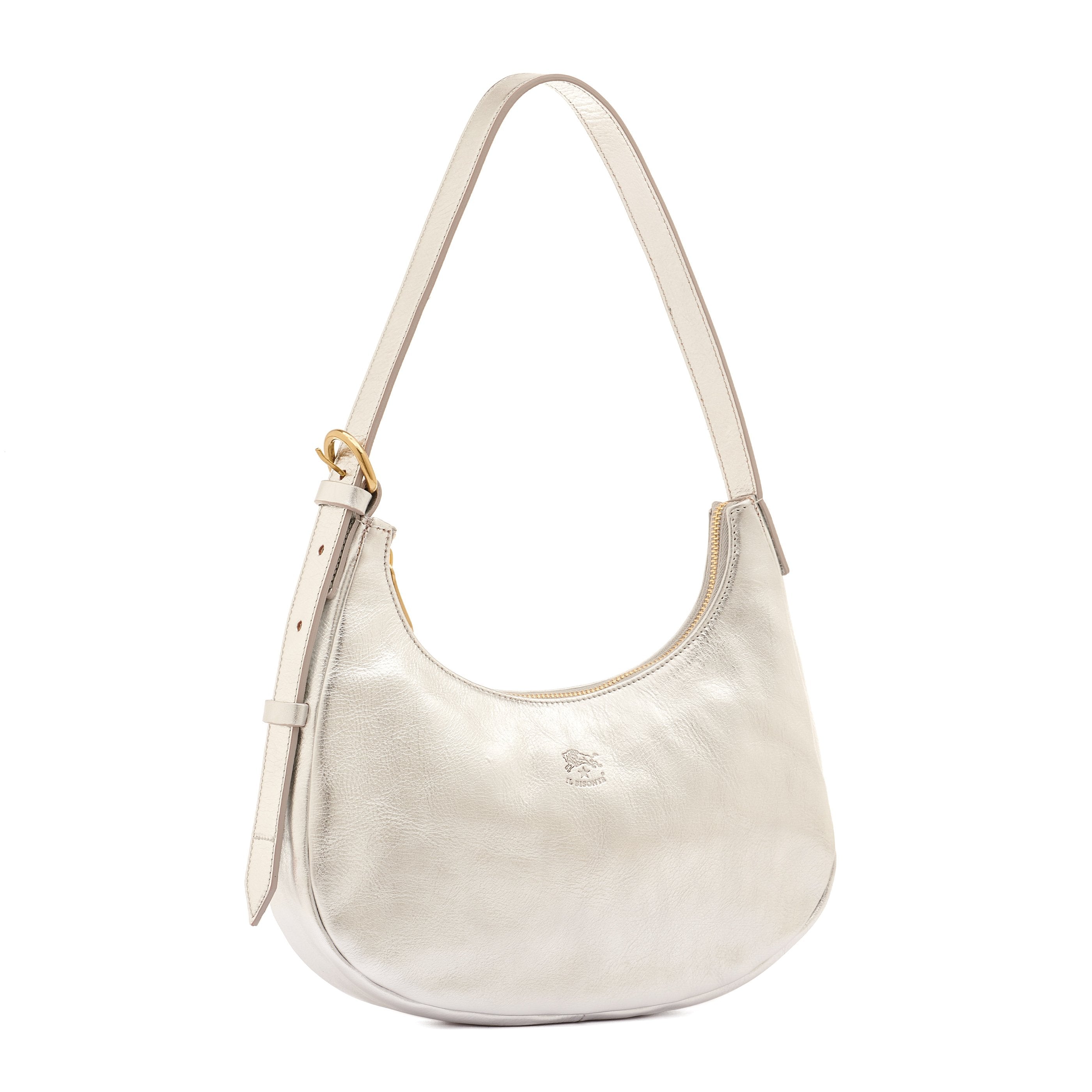 Il Bisonte Belcanto Schultertasche Silber Metallic