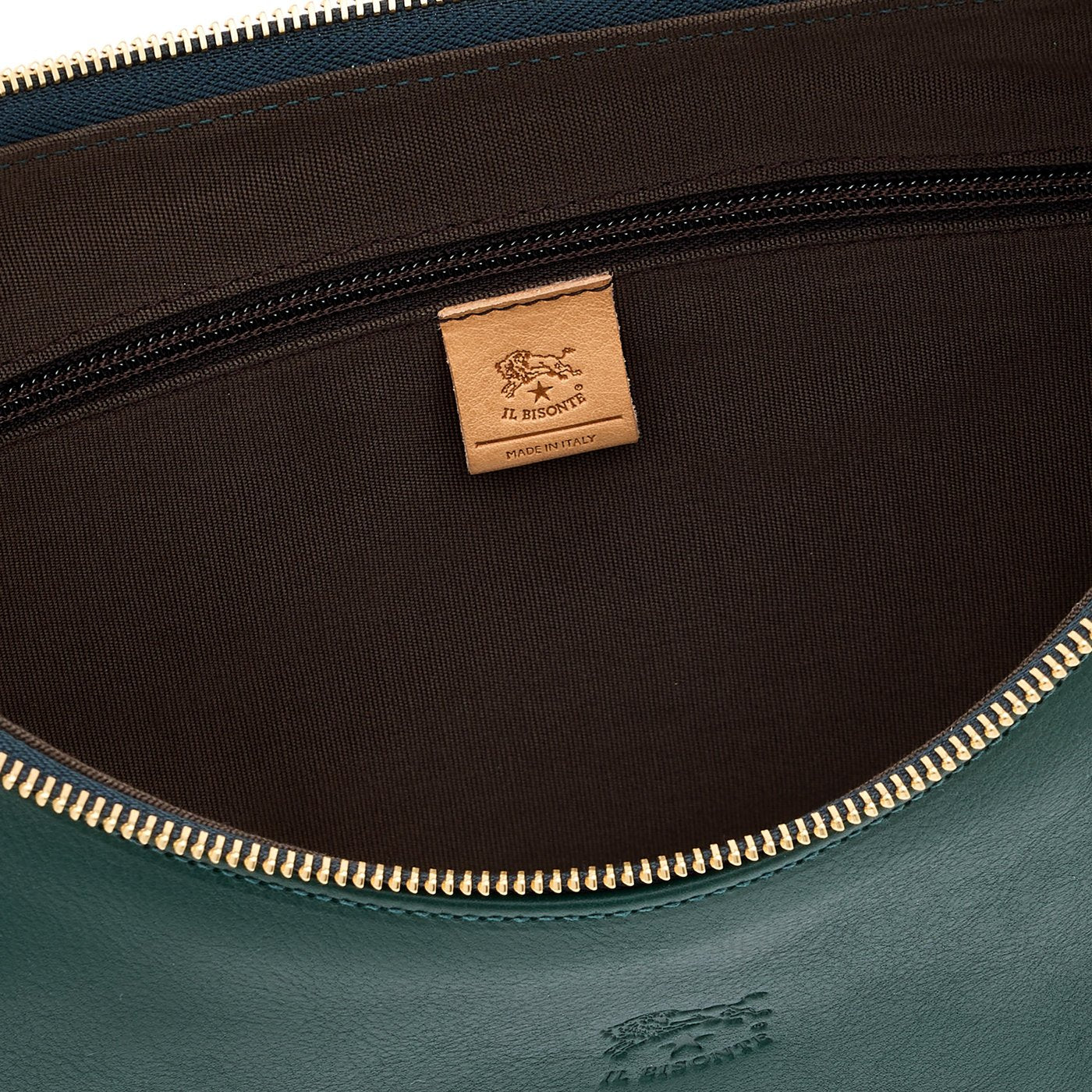 Il Bisonte Belcanto Schultertasche Oleandrogrün Vollleder