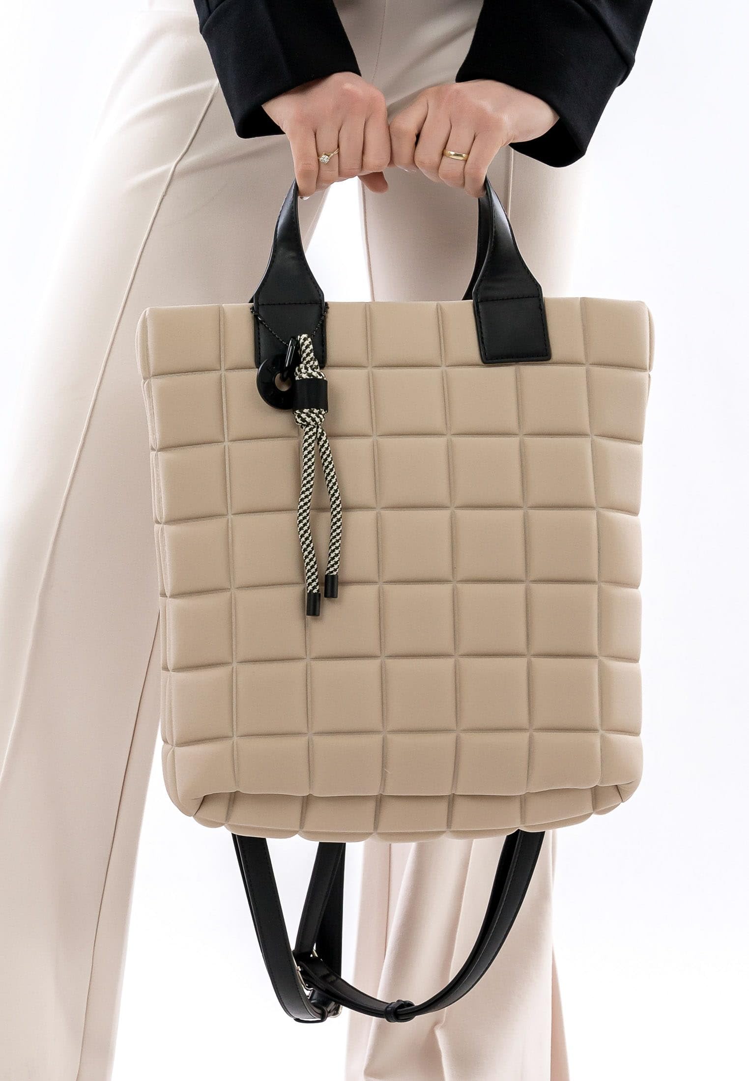 SURI FREY Jancy Backpack Rucksack Beige gesteppt