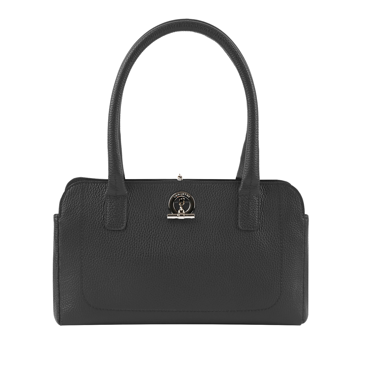 Lamarthe Paris Schultertasche Schwarz Vollleder