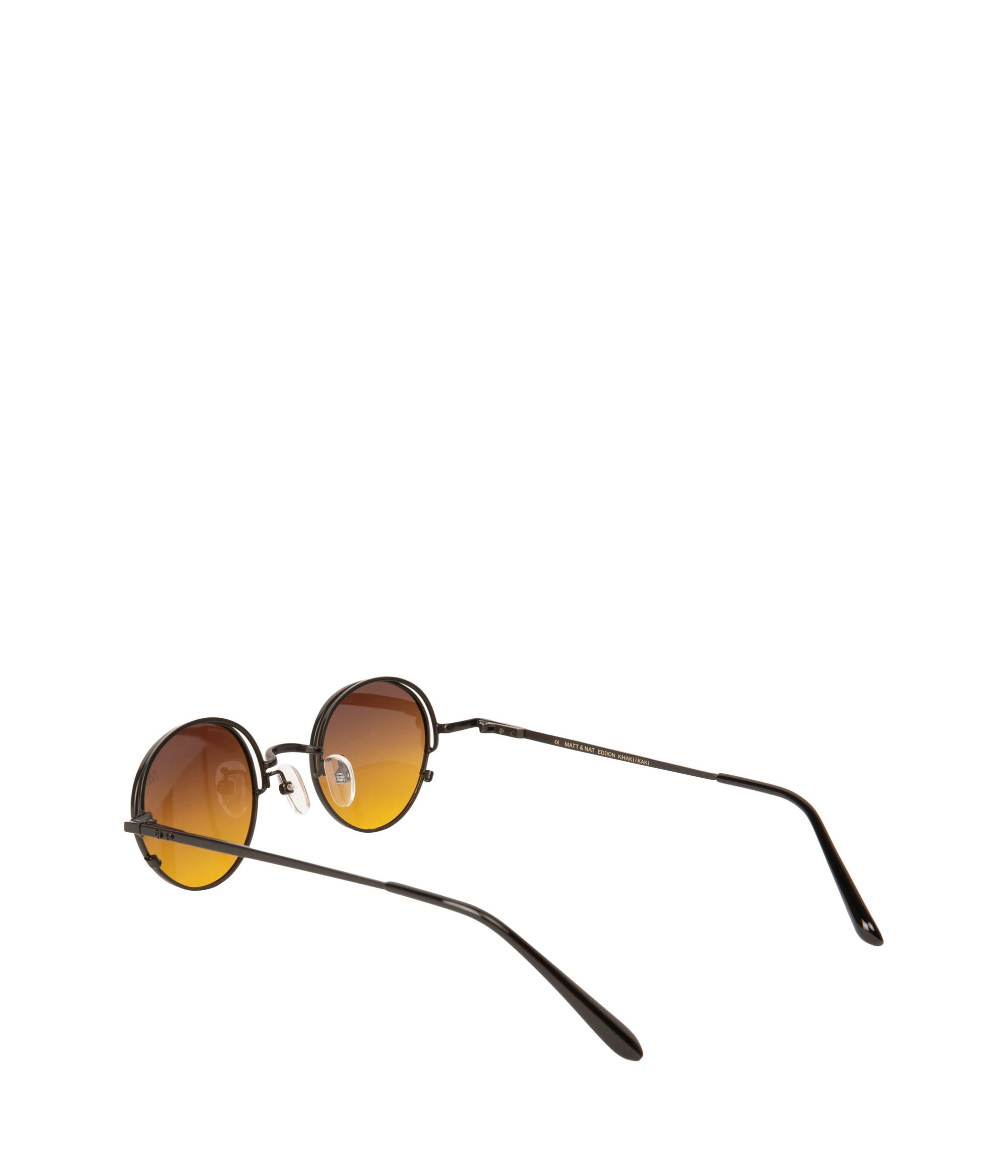 Matt & Nat EDDON Sonnenbrille Klein Rund Schwarz Polarisiert