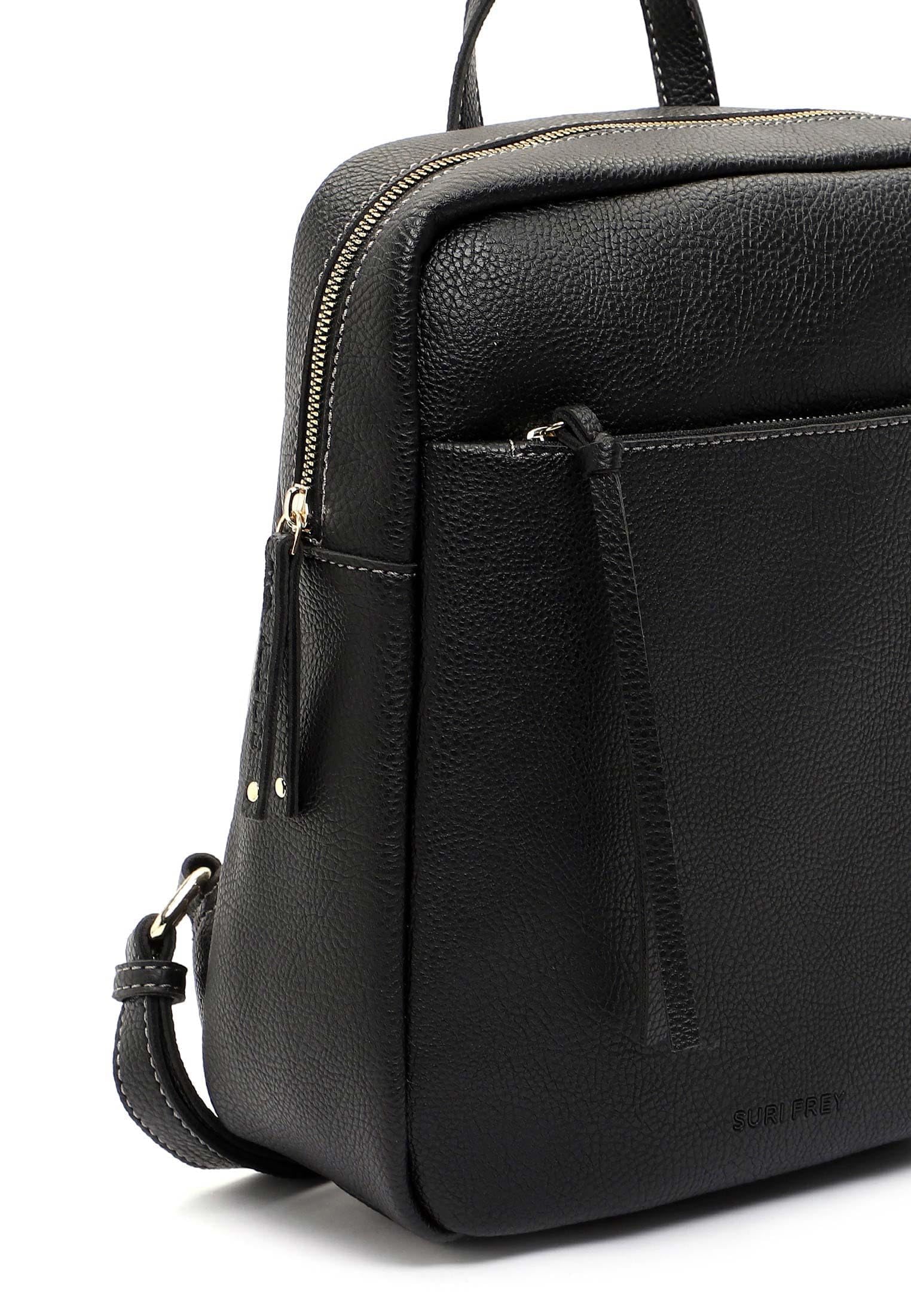 SURI FREY Orry Rucksack Schwarz Genarbt 26 cm