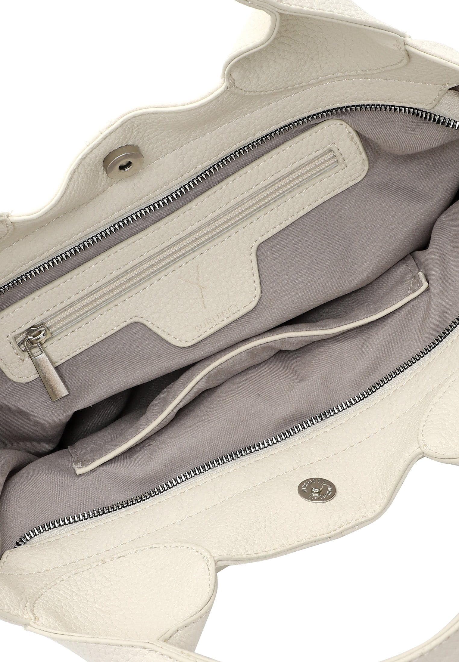 SURI FREY Nessy Cityshopper M Shopper Beige mit Schulterriemen