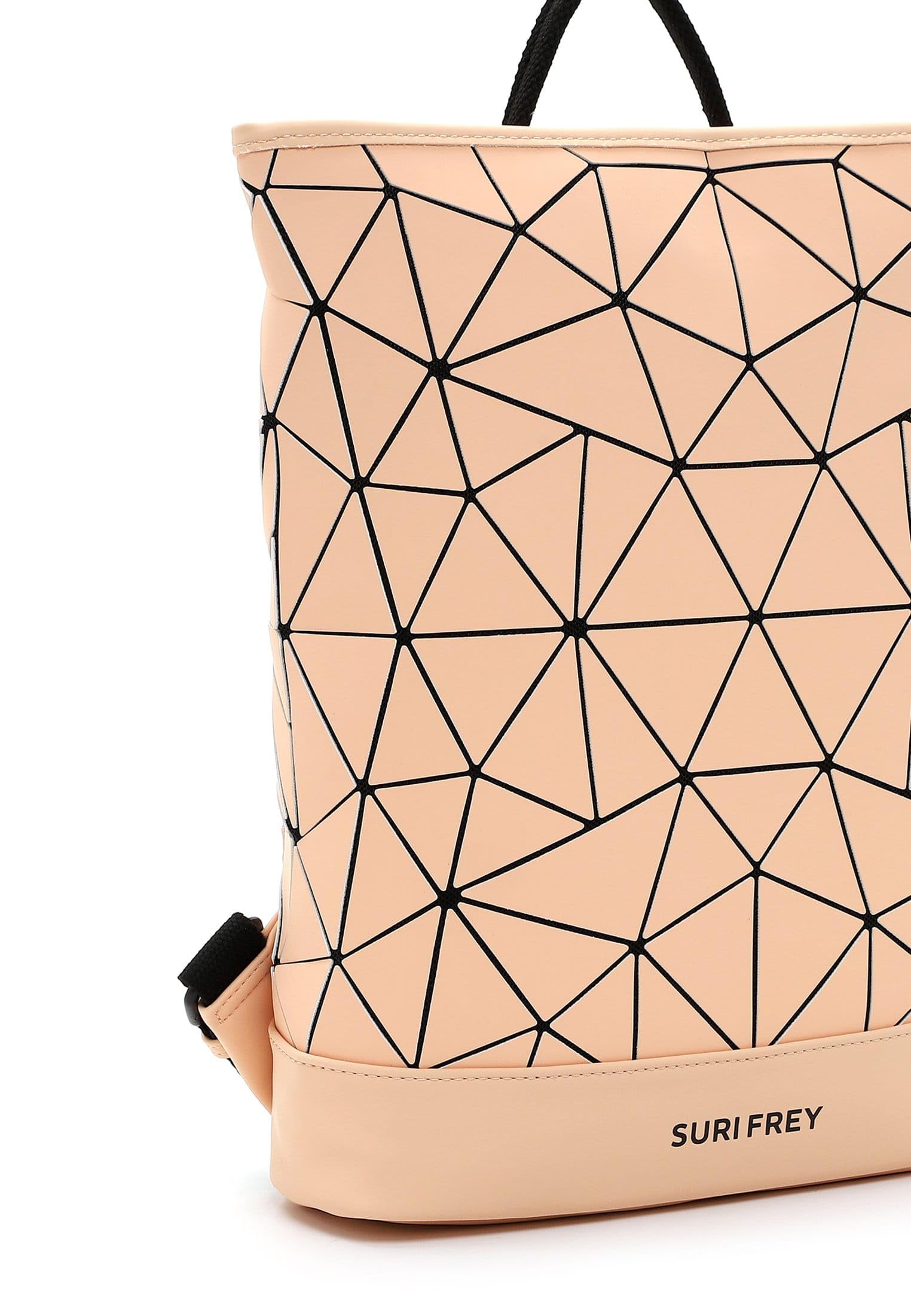 SURI FREY Jessy-Lu City Backpack L Rucksack Apricot 3D-Muster