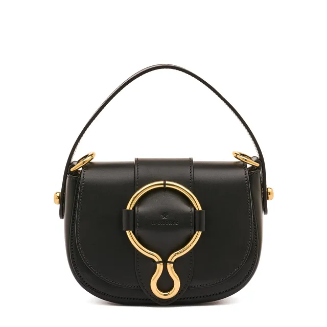 Il Bisonte Consuelo Handtasche Leder schwarz abnehmbarer Riemen