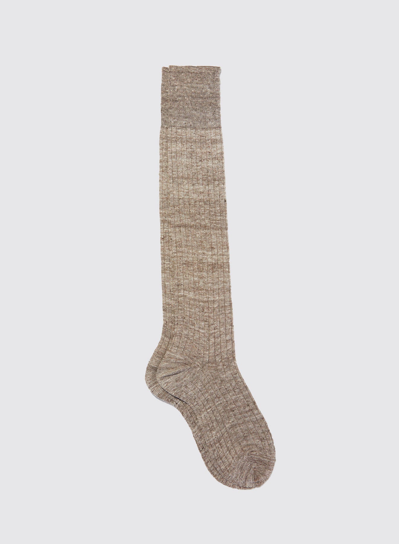 Maria la Rosa Leinensocken Rust Grobstrick