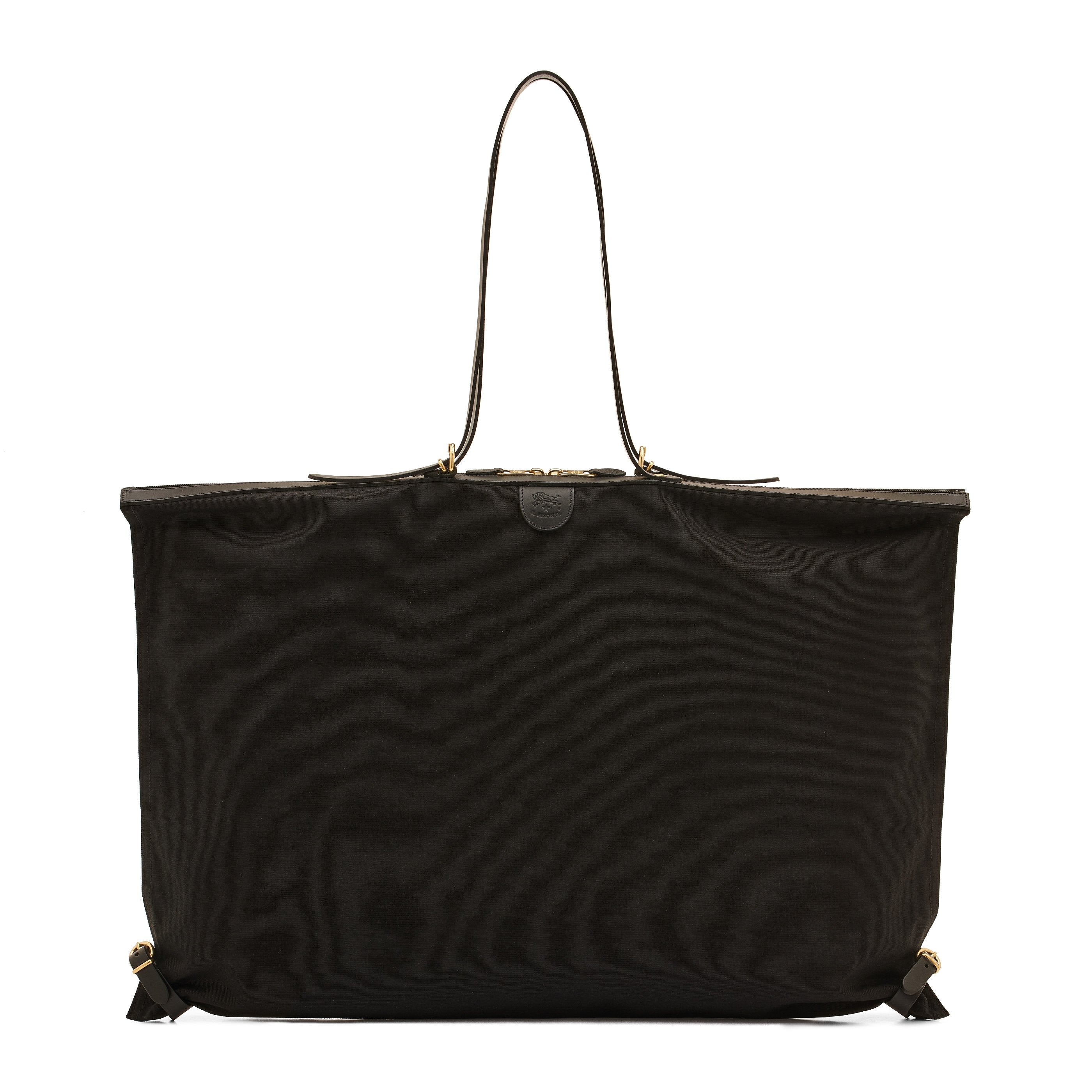 Il Bisonte Caramella Schultertasche Schwarz Vollleder-Trim