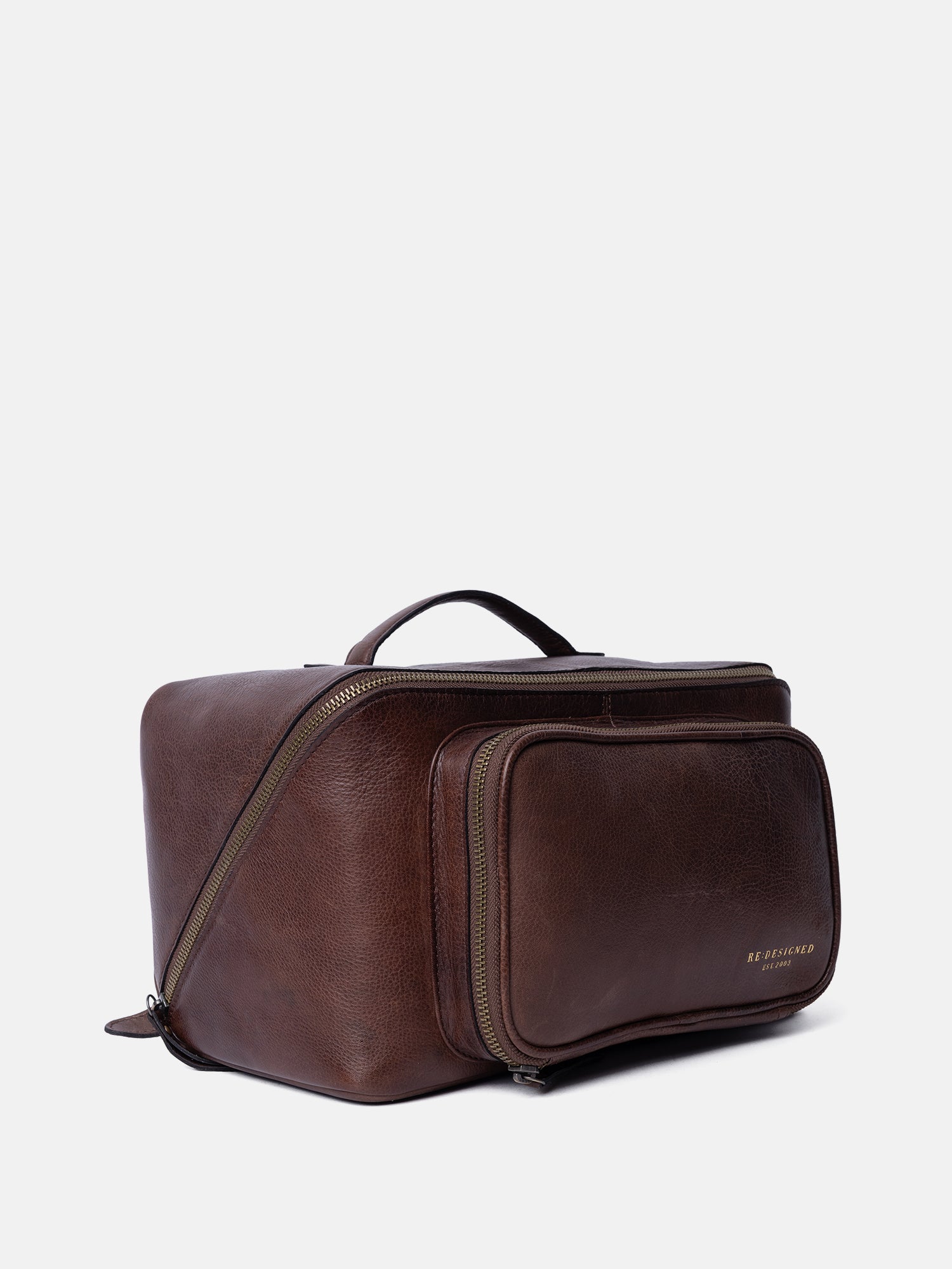 RE:DESIGNED Sally Kulturtasche Woodsmoke Vollleder