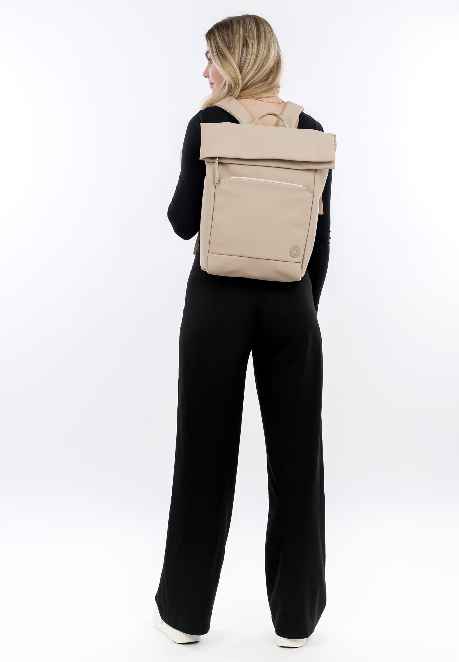 SURI FREY Besty City Backpack L Rucksack Sand Erweiterbar