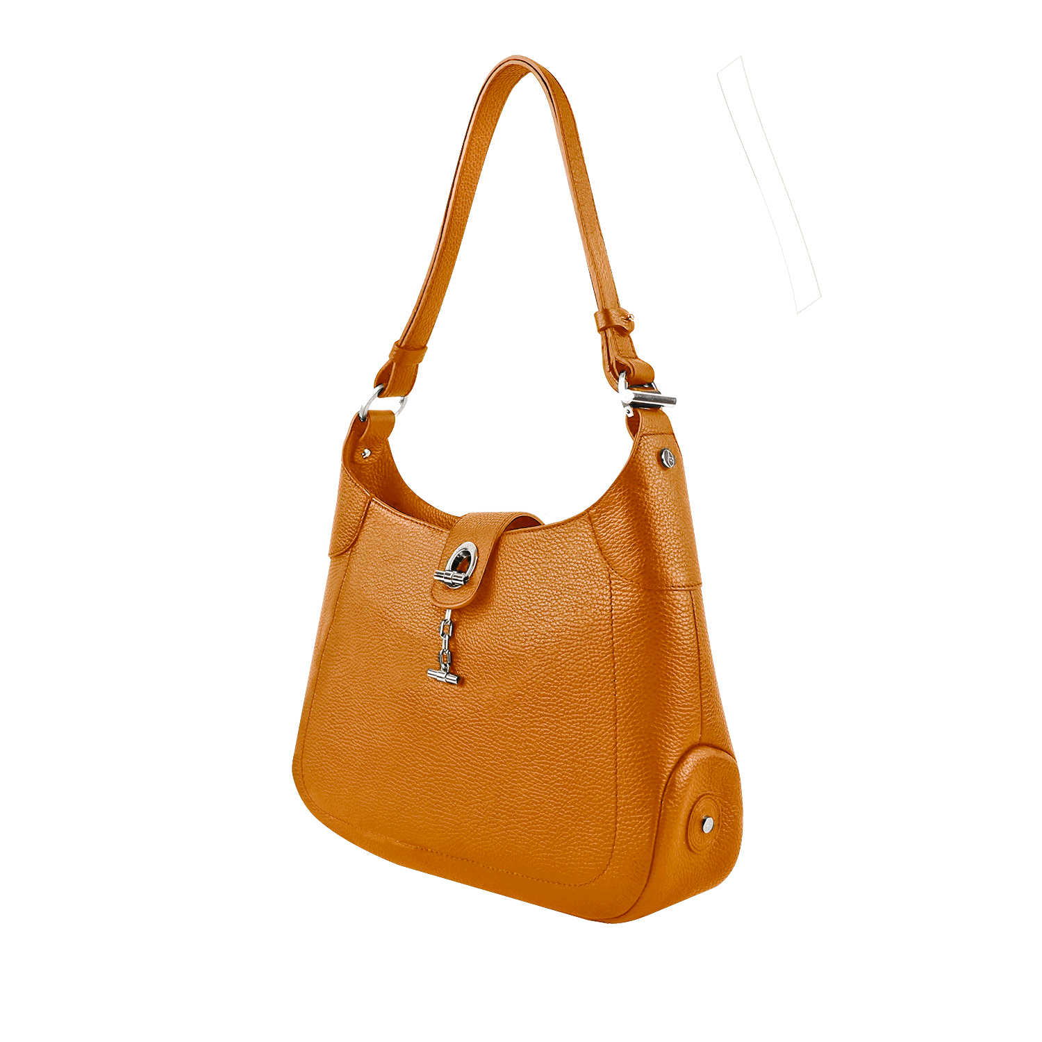 Lamarthe Paris Umhängetasche Orange Vollleder
