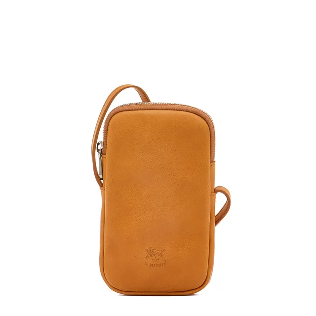 Il Bisonte Galileo Handytasche Natur Umhängeriemen Leder