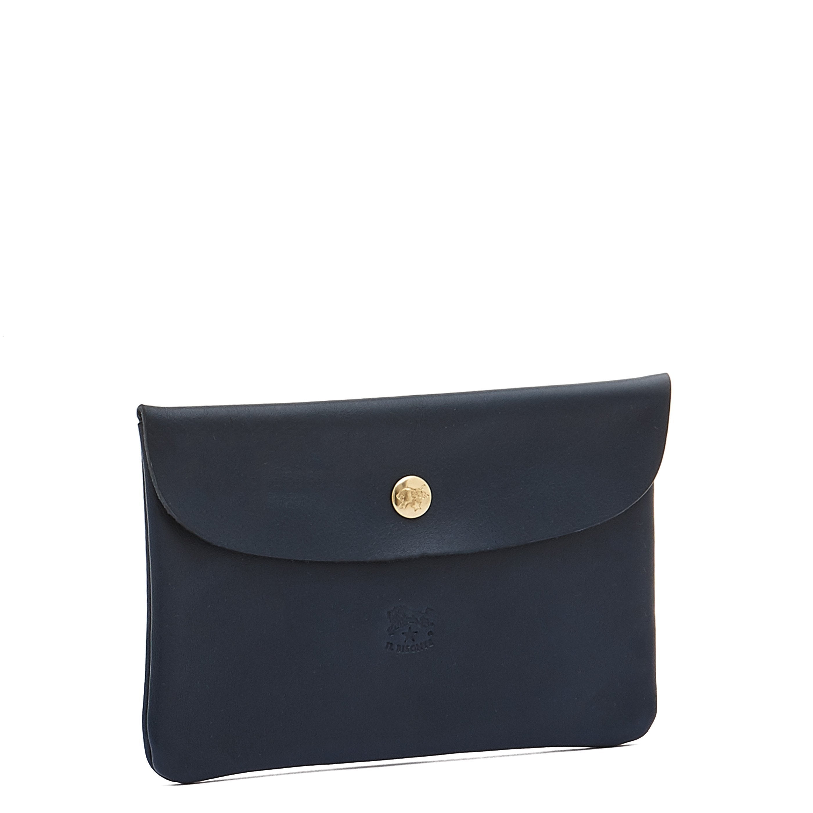 Il Bisonte Pochette Clutch blau Rindsleder