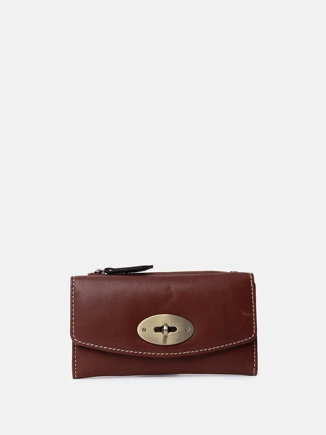 RE:DESIGNED Saya Wallet Big Geldbörse Cognac Vollleder