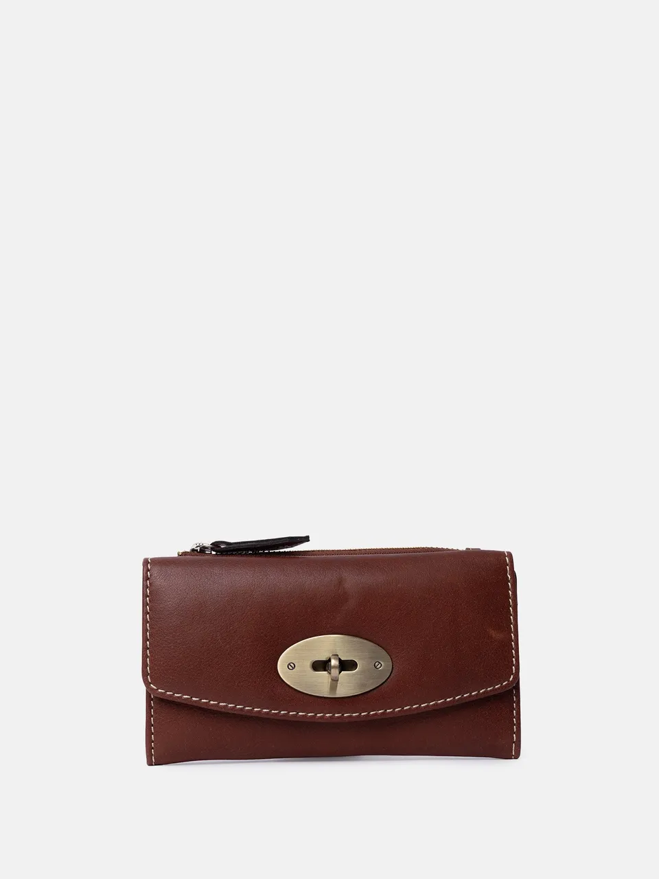 RE:DESIGNED Saya Wallet Big Geldbörse Cognac Vollleder