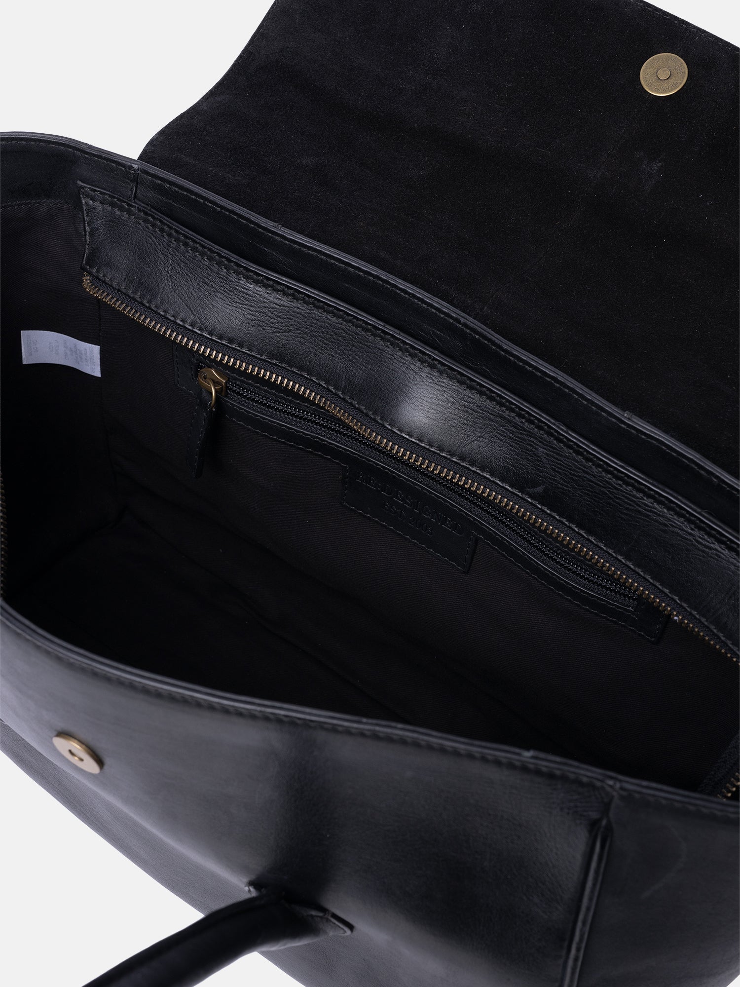 RE:DESIGNED Sisu Big Handtasche Schwarz Rindsleder