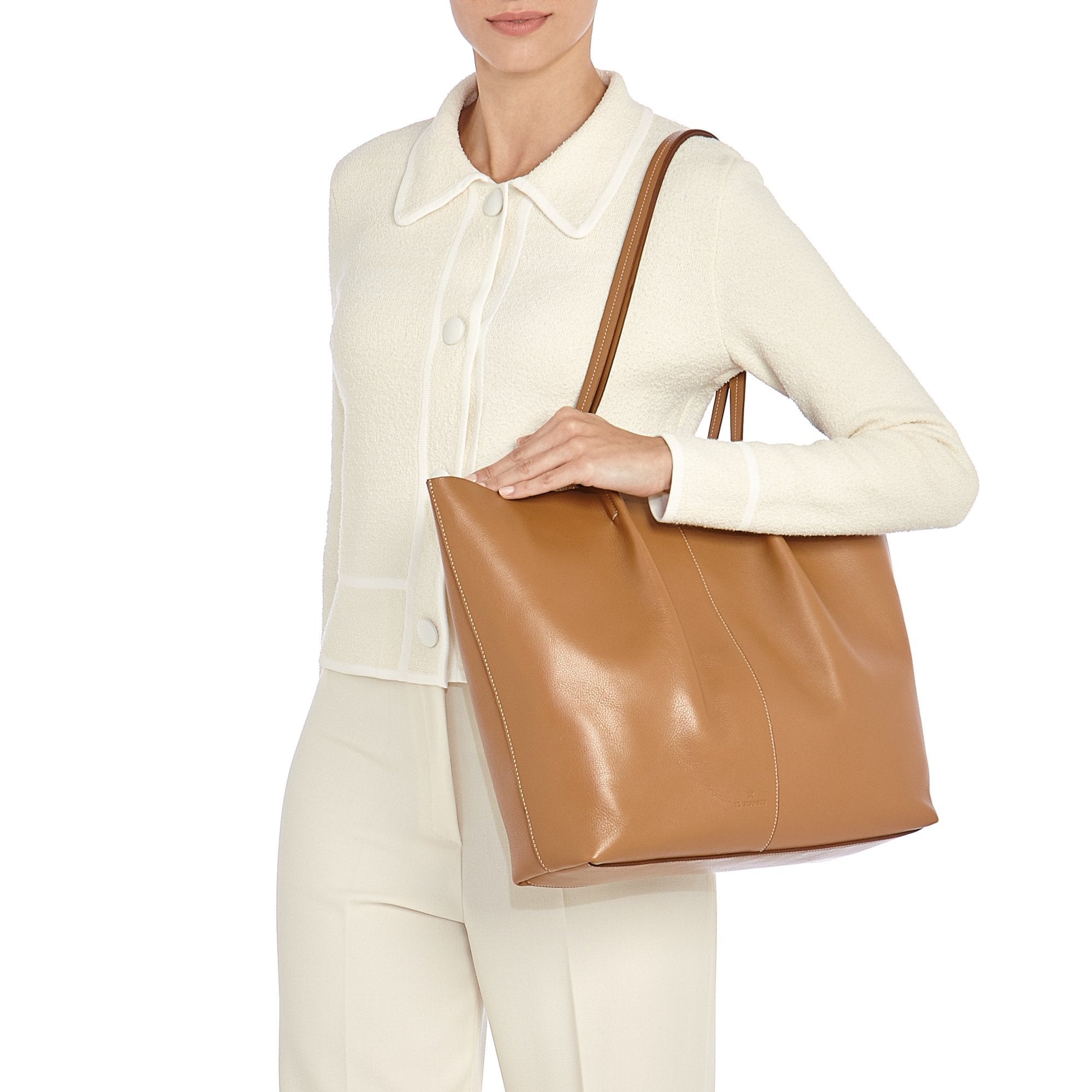 Il Bisonte Nina Shopper Gianduia Vollleder