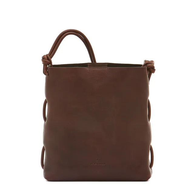 Il Bisonte Snodo Schultertasche Kaffee Vollleder
