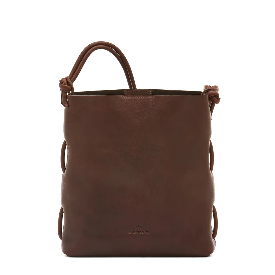 Il Bisonte Snodo Schultertasche Kaffee Vollleder