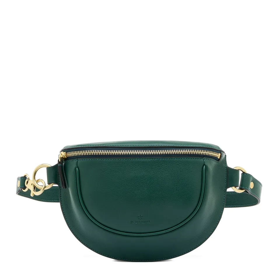 Il Bisonte Oliveta Bauchtasche Vollleder grün