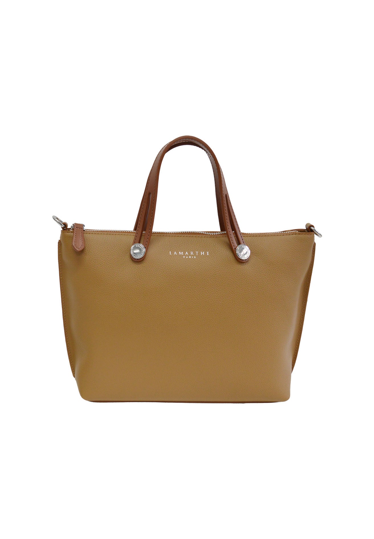 Lamarthe Fidèle Handtasche Leder Camel 36 cm Vollleder