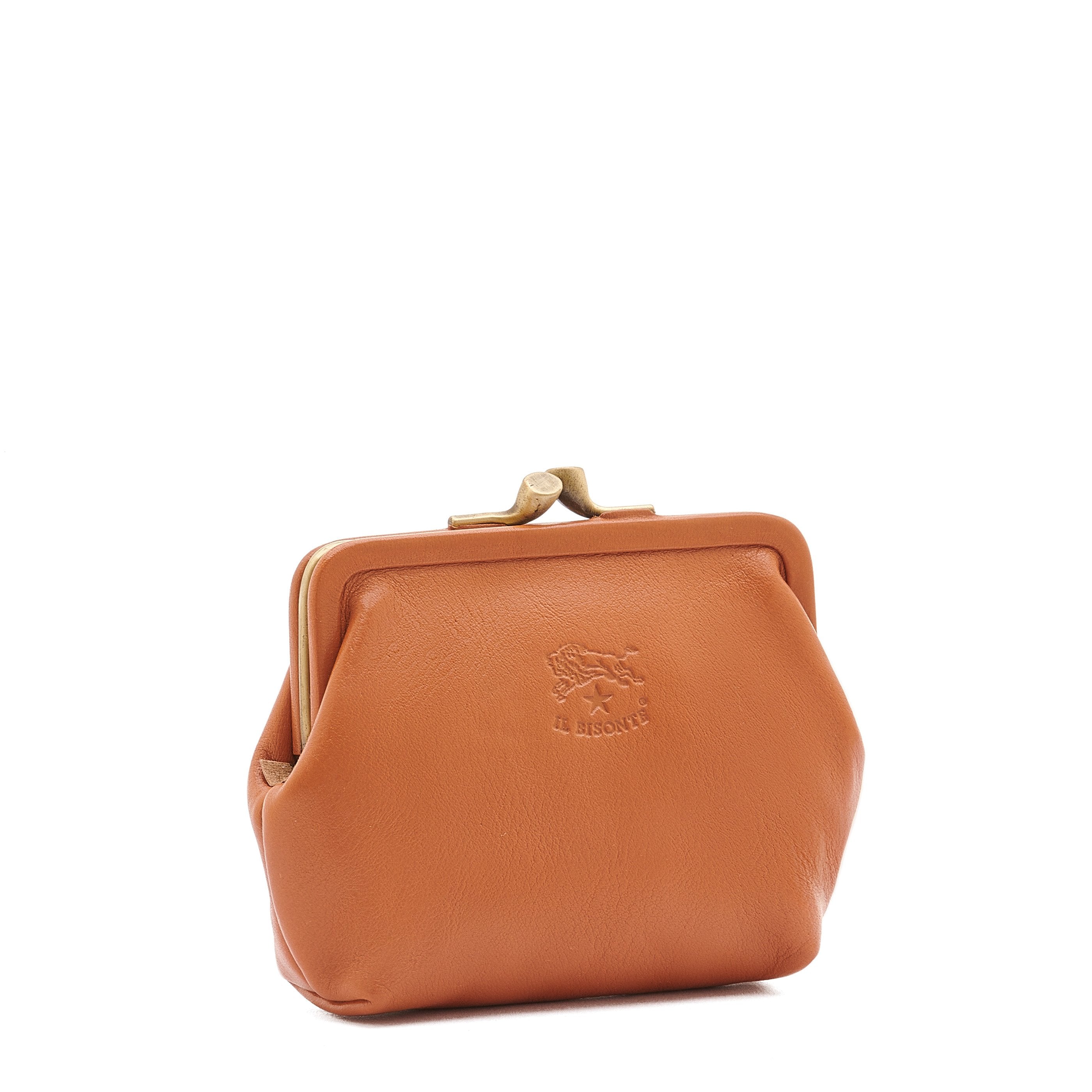 Il Bisonte Portemonnaie Karamell Vollleder mit Clip