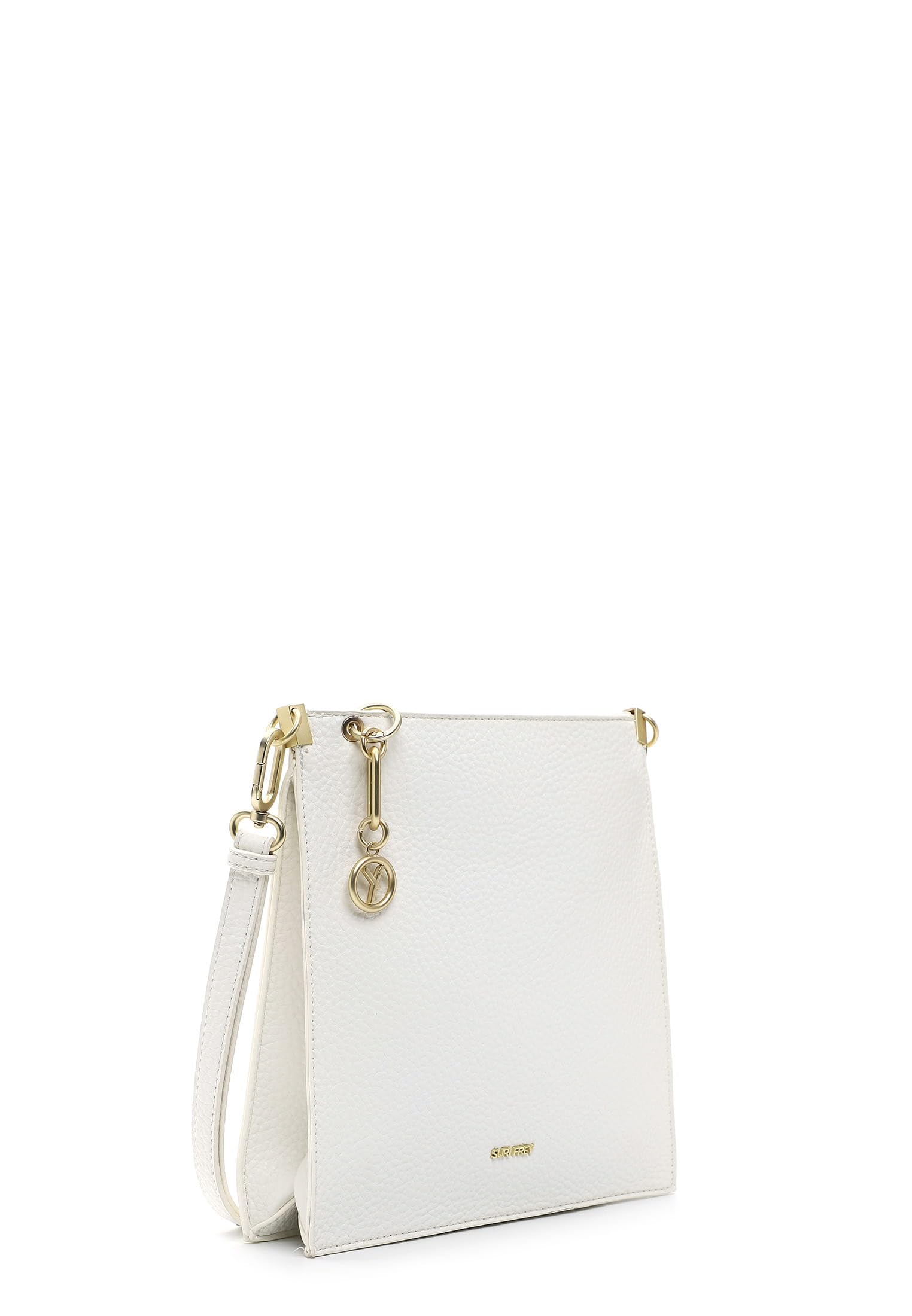 SURI FREY Gwenny Crossover Bag Umhängetasche Weiß Zipper