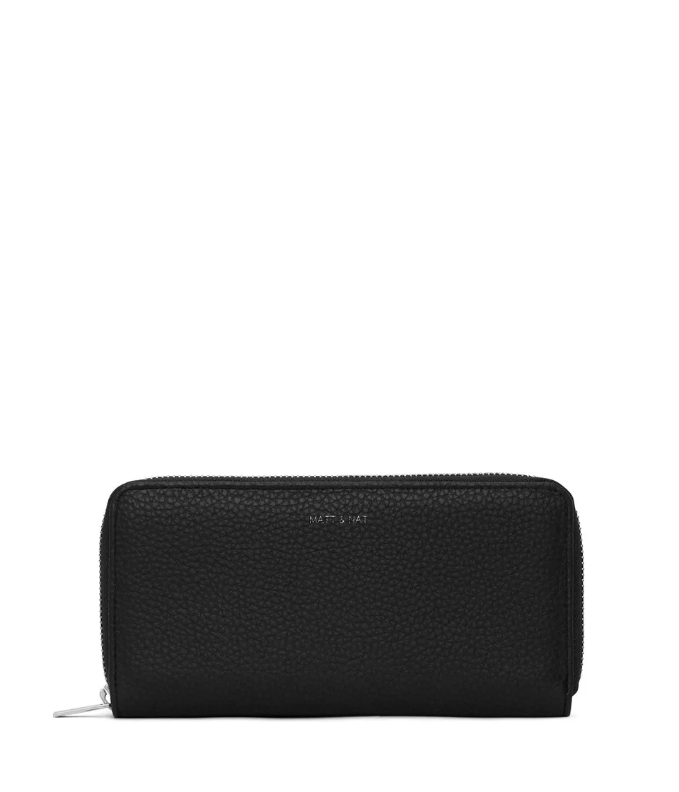 Matt & Nat Purity Central Wallet Schwarz Reißverschluss