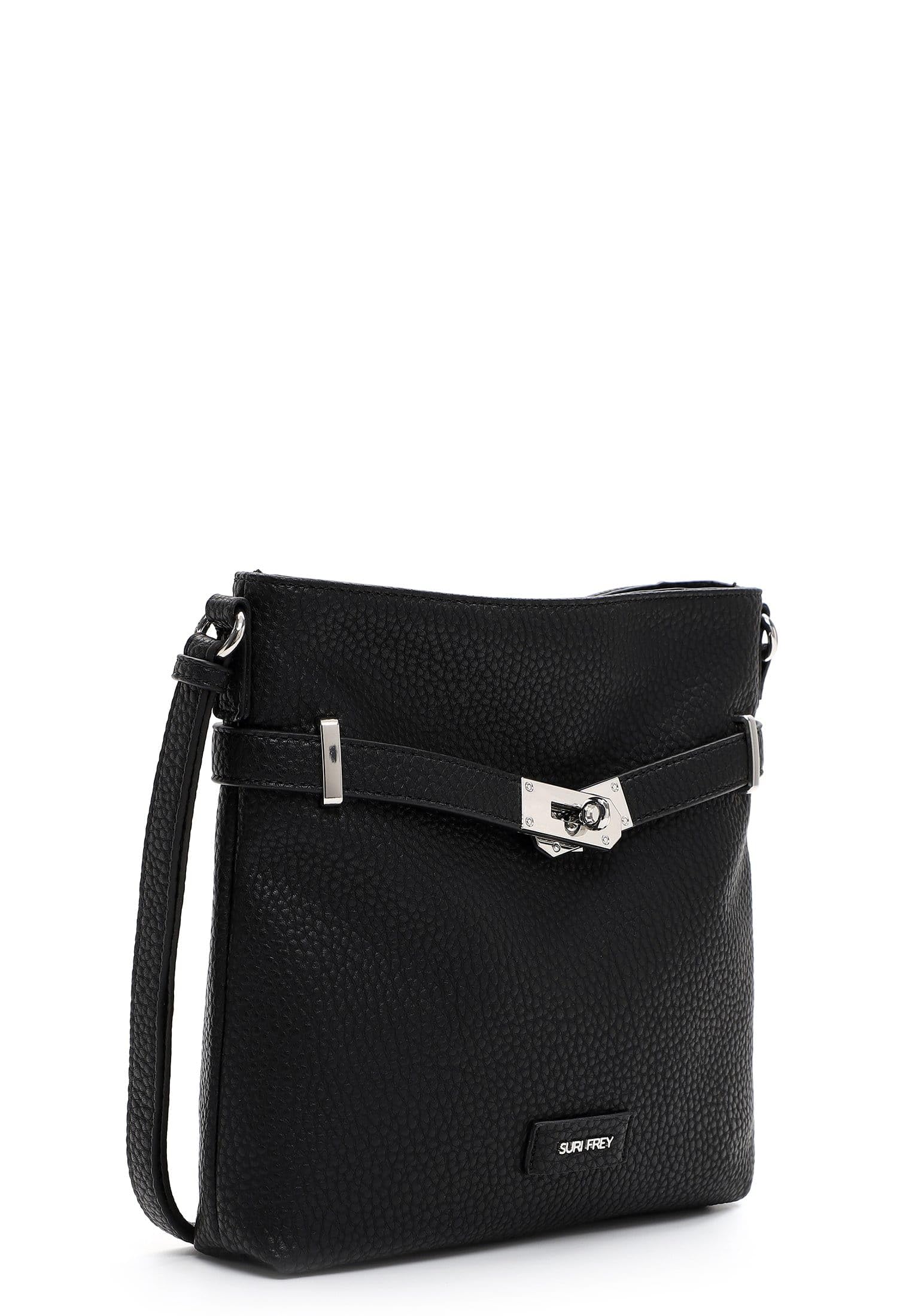 SURI FREY Leony Crossover Bag Umhängetasche Black schmal