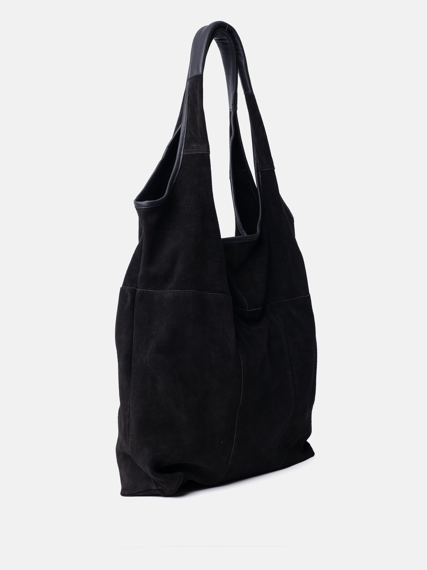 RE:DESIGNED Lyra Suede 6683 Shopper Schwarz Vollleder