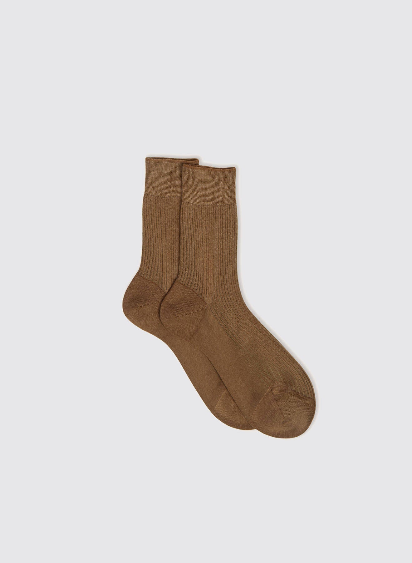 Maria la Rosa One Ribbed Socken Bordeaux Seide